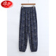 Langsha Youth Cotton Seide Pyjama Hosen Herren Sommer dünne lose große Hose künstlicher Baumwollmücken-Repellenthosen Bloomer Quadratplaid (enge Hose D13781) 3xl (geeignet für 110-130jin [Jin gleich 0,5 kg]))