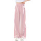 
Balabala girls' pants summer thin 2025 new children's wide-leg pants suit big children's summer anti-mosquito ice silk straight pants 15085 pink + 15261 light khaki 150 cm
