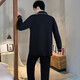 Kairuihu Herren Pyjamas langärmelige reine Baumwoll-Frühlings- und Herbst-Dünn 2025 Neue Wintertag Jungen Four Seasons Universal Home Clothing Set Reine Baumwollmänner G693 L Männer (Vorgeschlagene Größe 170, Gewicht 10