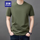 Romon Pure Cotton Camiseta para hombres Top de cuello redondo de manga corta para hombres Summer 2025 Nuevo camiseta informal delgada Hombres YS9929 Camel Color One Size 115 [126-140Jin [Jin iguala 0.5 kg]]]