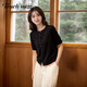 Touch Miss Light Luxury Fashion gefälschter zweiteiliger Pullover für Frauen 2025 Neues, vielseitiges farbblockierender Hemd Pendeln für Frauen Mitglied Gray M.