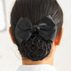 Jiaoxuefei professional headband hair net bag black nurse stewardess bank property hotel front desk hairpin bow hair cover