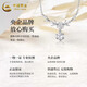 China Gold (CHINA GOLD) Pure Silver Necklace Topaz Sakura Pendant Women's Light Luxury Niche Clavicle Chain Jewelry Mid-Autumn Festival Gift for Girlfriend Topaz Sakura Necklace China Gold Gift Box