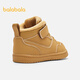 Balabala children's shoes children's sneakers for boys and girls toddler shoes 2025 autumn and winter high-top shoes plus velvet anti-slip 209425144209