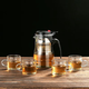 Sanqihu Xiaoqinggan Teekanne Glasbecher-resistenter Tee-Set Heißverkäufe Tee-Wasser-Trennung 1098ml Ein-Klick-Filter-Teekanne