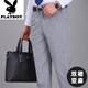 Playboy (Playboy) High-End-Sommer dünne dünne doppeltpassende Leinenhosen-Casual Hosen Vatertagsgeschenk mittlerer Alters und ältere Hochtätigkeit lose Long Hosen 9930 Doppelpackte schwarze 36 2 Fuß 9 Taillenumfang