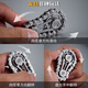 ZOCO Decompression Finger Chain Flywheel Chain Fingertip Gyro Relieve Anxiety Decompression Artifact Gear Mechanical Metal Model Metal Gyro [Golden] Finger Tips Play