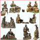 Fiberglass bronze statues of ancient Chinese medicine culture sculptures for pulse diagnosis, pharmaceutical figures, statues, ornaments, custom-made by top ten famous doctors, hanging pots to help the world, custom drawings, deposits, quick quotations