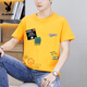 Playboy (Playboy) Sommer Pure Cotton Kurzärmer T-Shirt Herren-Trendmarke Lose und vielseitige Teenager mittlere und Highschool-Schüler mit halbem Ärgernis mit großen Kindern Kleidung T9902 Weiß M 80-100jin [Jin gleich 0,5 kg] kann getragen werden