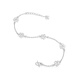 Mengjinyuan Platinum Bracelet Crushed Ice Peach Blossom Sparkling PT950 Platinum Versatile Birthday Gift for Girlfriend Weight Approximately 5.9g Chain Length Approximately 18cm