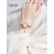 Colevkie Watch Offizielle 2025 neue Uhr für Studentinnen und Frauen Nische leichte Luxus -Frauen Uhr 9215 Silber Shell White Diamond [ + Geschenkbox Set + Armband +