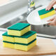Dishwashing sponge, pot sponge block, kitchen dishwashing scouring pad, 3 sponge wipes