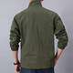 Jacket jacket for men spring and autumn 2025 new fashion versatile casual loose young and middle-aged stand collar windproof thin jacket khaki L recommended weight 115-130Jin Jin equals 0.5 kg
