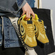 [Exportation vers les ventes domestiques] Mentes et femmes à la mode de la même qualité rétro de style rétro jaune chaussures de formation morale sond
