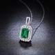HEEKAIYI Emerald Necklace for Women 18k Gold Diamond Pendant Chinese Valentine's Day Birthday Gift for Wife and Girlfriend Selected 1 Carat/Emerald/Certificate Guaranteed