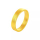 Dewey Fan gold-plated silver 999 ancient method safe and sound ring 24k ring light luxury niche plain ring as a gift for the target person safe and sound ring (gold about 0.4) No. 8