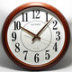 GUTEN mute clock living room modern simple round quartz wall clock conspicuous large font wall clock 3880 wood grain diameter 40 cm Others