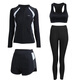 Luluo children's swimming ring anti-flip float split swimsuit for women professional diving suit body quick dry long sleeve trousers large size snorkeling 9906 women's five-piece set 2XL