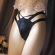 Male transvestite hidden jj dildo women's underwear camel toe bump tight low waist sexy black thong