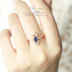 Fat Donglai's same tanzanite ring blue dress exquisite tanzanite marquise zircon retro 9 Hong Kong No. 8