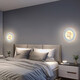 
2025 new Nordic master bedroom wall lamp bedside lamp modern simple living room background wall room Chinese stair light 9898 blue swan-three colors change light