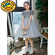 Harrow Little Yellow Duck HAL.DUCK Disney Dress Princess Dress Light Luxury Girls Piano Show Clothing Flower Girls Wedding Dress Graduation Host Puffed Skirt 9922[White] 140cm