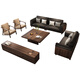 
Solid wood sofa, South American black walnut new modern simple living room direct sofa W9905#