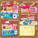 
QISEN (QISEN) Children's House Ice Cream Ice Cream Ice Cream Ice Cream Machine Toy Car Girls Birthday Gift Princess Edition Creative DIY Multifunctional Ice Cream Shop 24 Mud 9901
