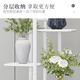 Wojia flower rack living room floor-standing multi-layer iron art rack indoor balcony green radish succulent plant flower pot rack white