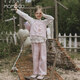 Mamimaca Momoco Girls Set Frühling und Herbst reines Baumwoll bequeme und süße zweiteilige Set Full Print 130
