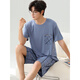 Yalu modal pijamas shorts de manga corta de manga corta ropa casera jóven