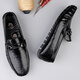 
Zero-degree broken 2025 summer new men's business casual leather shoes with one foot, soft sole bean shoes, men's loafer shoes MT9922 black 38