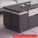 I love Chuanwei liftable coffee table and dining table, modern and simple home living room, small apartment, multi-functional folding mobile coffee table table, installation included, snow mountain white slate board + gray cabinet 120*60cm