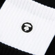 Aape flagship store accessories ape embroidery contrasting stripes casual trendy mid-calf socks 5321XXO BKX/black L