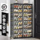 Installation-free shoe cabinet multi-layer shoe shelf folding shoe box storage box home door transparent artifact one-piece wall-mounted black 2 columns 10 layers 20 compartments can hold 40 pairs of shoes