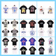 Lee Kids American Trendy Brand Hell Star Letter Camiseta con estampado de huellas Hombres y mujeres Siguiente manga corta de deportes sueltos 2691 Black S