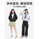 热风2025年秋季新款女士户外休闲短款外套 01黑色 S