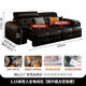 Pinyuejun and sofa Lawrence electric multi-function sofa Italian-style living room direct cowhide intelligent voice telescopic sofa bed 2.15-meter double electric position newly upgraded space sitting feeling Half-leather wireless version Contact surface leather + wireless remote control