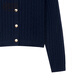 Teenie Weenie Bear Women's Four Seasons Knitted Cardigan 2025 Autumn New Girl-Sense Lapel Comfort Sweater Navy Blue S