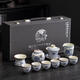 Ensemble de thé Blue et blanc Sanqihuru Kiln 2024 NOUVEAUX DE DÉRESSE DE TEA HOME BOLL BOL BOL-COBILIER BOLS COVERS DE COUPE DE TEA KUNG FU 9272