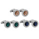 European and American new style cufflinks, fashionable French diamond cufflinks B1227 blue 1 piece