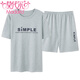 Modal Men's Pajamas 2025 New Pure Cotton Short Sleeve Shorts Thin Summer Casual Two-Piece Set Home Clothing Large Size 9928# L Recommended 100-120Jin [Jin equals 0.5 kg]