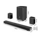 HiVi Hyperspace soundbar panoramic sound 5.1.4 channel home theater wireless subwoofer projector game TV audio black