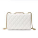 CALVIAKRIM International Light Luxury Brand 2025 New Leather Bag Diamond Chain Bag Crossbody Bag High-end versatile shoulder bag Rice white