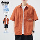Jeep Spirit Seda Seda Camisa de manga corta Hombres Summer 2025 NUEVA Marca de moda Nicho de diseño Camiseta Sense Sense Men 1105 M White 2xl