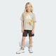 
Adidas boys summer quick-drying casual two-piece set loose shorts round neck stretch waist Simpson children's sports suit JL9196 140