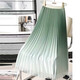 High-end style gradient color skirt mesh pleated skirt for women in summer new high-waist mid-length large long skirt 1365 gradient mesh [Matcha green] Single skirt M Recommended [100-115Jin [Jin equals 0.5 kg]]