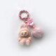 Mini Labubu Labuba Keychain Enamelo Recubierto lindo Bolsas para caminar de grano colgante de teléfono móvil lindo adorno colgante Labuba Color rosa