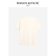 Maison Kitsune Wei Daxun Même style Couleur gras à deux t-t-t-t-t-shirts décontractés P702 [White lait] S