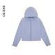 GUESS official flagship women's American casual hooded short jacket-W4PP81K2Q45 JBLK-Graphite Black M (120-140)